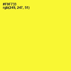 #F9F733 - Golden Fizz Color Image