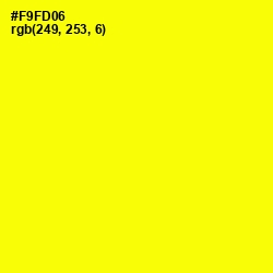 #F9FD06 - Yellow Color Image