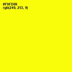 #F9FD09 - Yellow Color Image