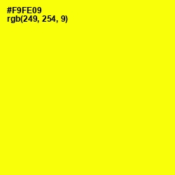 #F9FE09 - Yellow Color Image