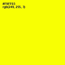 #F9FF03 - Yellow Color Image