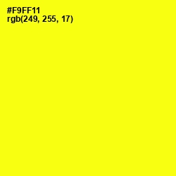 #F9FF11 - Yellow Color Image