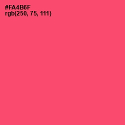 #FA4B6F - Wild Watermelon Color Image