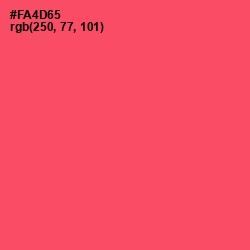 #FA4D65 - Carnation Color Image