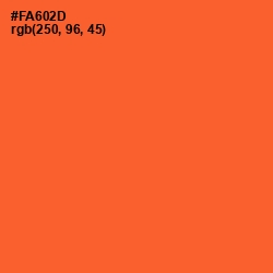#FA602D - Outrageous Orange Color Image