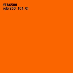 #FA6500 - Blaze Orange Color Image