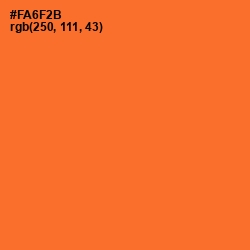 #FA6F2B - Burning Orange Color Image