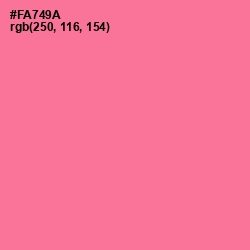 #FA749A - Deep Blush Color Image