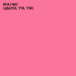 #FA749C - Deep Blush Color Image