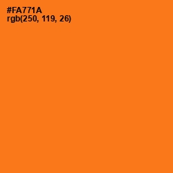 #FA771A - Pumpkin Color Image