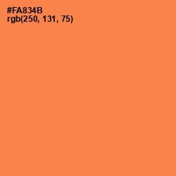 #FA834B - Tan Hide Color Image