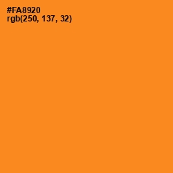 #FA8920 - Carrot Orange Color Image