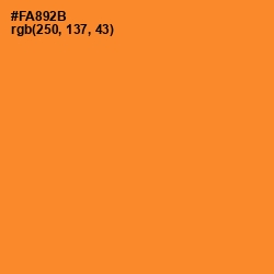 #FA892B - Carrot Orange Color Image