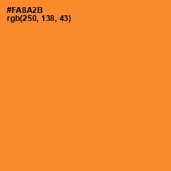 #FA8A2B - Neon Carrot Color Image