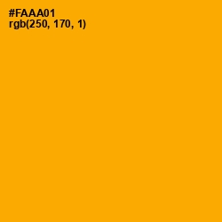 #FAAA01 - Yellow Sea Color Image