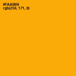 #FAAB08 - Yellow Sea Color Image