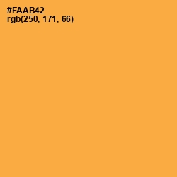 #FAAB42 - Yellow Orange Color Image