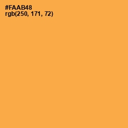 #FAAB48 - Yellow Orange Color Image