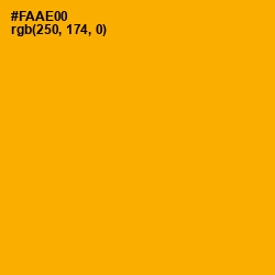 #FAAE00 - Yellow Sea Color Image