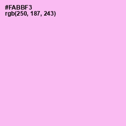 #FABBF3 - Mauve Color Image
