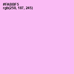 #FABBF5 - Mauve Color Image