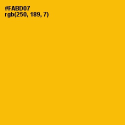 #FABD07 - Amber Color Image