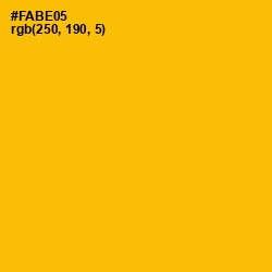 #FABE05 - Amber Color Image