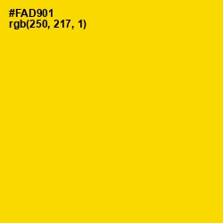 #FAD901 - School bus Yellow Color Image