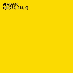 #FADA00 - School bus Yellow Color Image