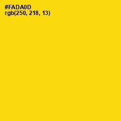 #FADA0D - School bus Yellow Color Image