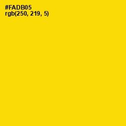 #FADB05 - School bus Yellow Color Image