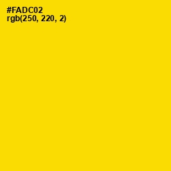 #FADC02 - School bus Yellow Color Image