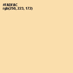 #FADFAC - Peach Yellow Color Image