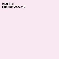 #FAE8F0 - Amour Color Image