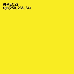 #FAEC22 - Golden Fizz Color Image