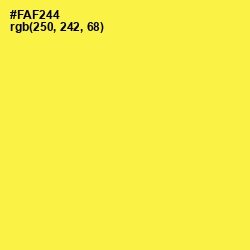 #FAF244 - Gorse Color Image