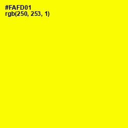 #FAFD01 - Yellow Color Image