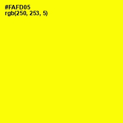 #FAFD05 - Yellow Color Image