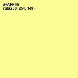 #FAFE95 - Pale Canary Color Image