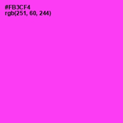 #FB3CF4 - Razzle Dazzle Rose Color Image