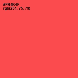 #FB4B4F - Sunset Orange Color Image