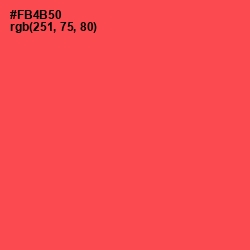 #FB4B50 - Sunset Orange Color Image