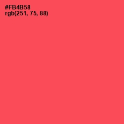 #FB4B58 - Sunset Orange Color Image