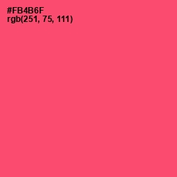 #FB4B6F - Wild Watermelon Color Image