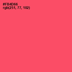 #FB4D66 - Carnation Color Image