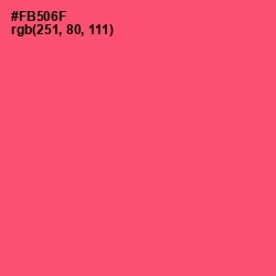 #FB506F - Carnation Color Image