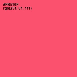 #FB516F - Carnation Color Image