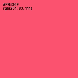 #FB536F - Carnation Color Image