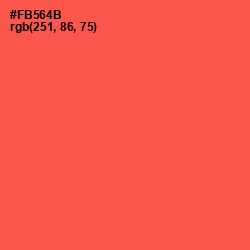 #FB564B - Sunset Orange Color Image