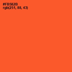 #FB582B - Flamingo Color Image